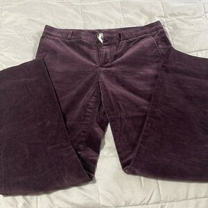 Banana Republic Corduroy Pants Womens 4  color purple Boot Cut Wide Leg